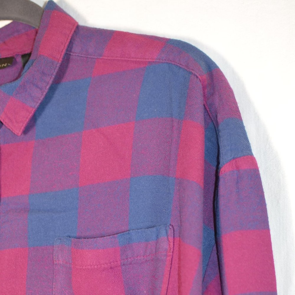 Attention Fuchsia and Blue Plaid Shirt Women's XL - Picture 4 of 6